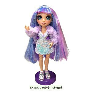Rainbow High Violet Willow Series 1 Purple Fashion Doll Outfit and Stand MGA 11"
